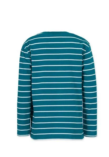 Band of Rascals Band of Rascals Striped Longsleeve, Petrol-cream, – Produktbild 2 von 4