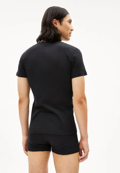 ARMEDANGELS ARMEDANGELS HELMAAR RIB Herren Ripp-T-Shirt aus Bio-Baumwoll Mix, Black, – Produktbild 2 von 4