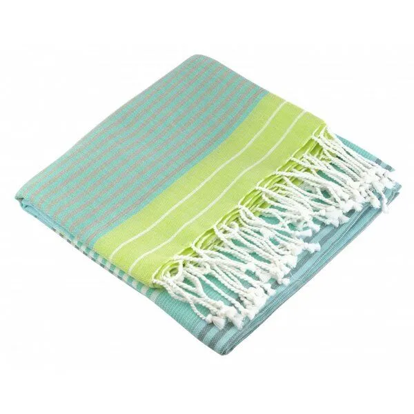 Karawan authentic Karawan authentic Fouta Hammamtuch aus Biobaumwolle SUD Kollektion, Sunny lime, – Produktbild 1 von 4