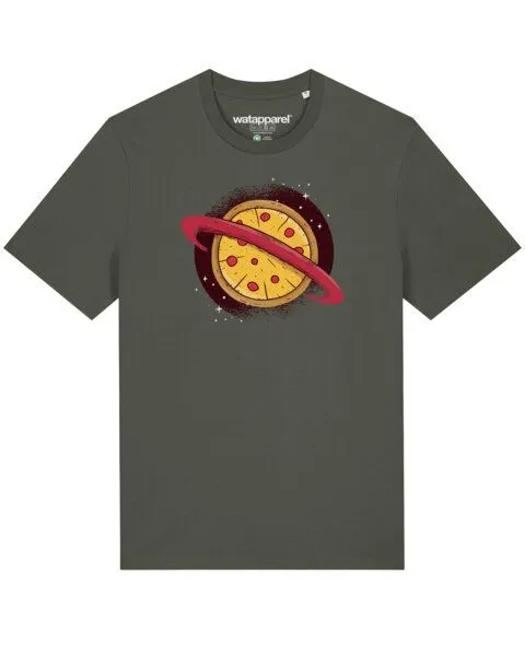 watapparel watapparel T-Shirt Unisex Pizza Planet, Khaki, – Produktbild 1 von 3