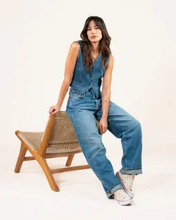 Kuyichi Kuyichi Damen vegan Jeans Lucy Loose Lifecycle Blau – Produktbild 1 von 1