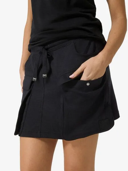 Super.Natural Super.Natural W Cargo Bio Skirt für Damen Merino, Jet black, – Produktbild 1 von 4