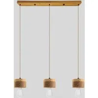 ALMUT von Wildheim ALMUT von Wildheim 3er Pendelleuchte aus Eichenholz Pastelltöne im skandinavischen Design, Zirbe, – Produktbild 1 von 1