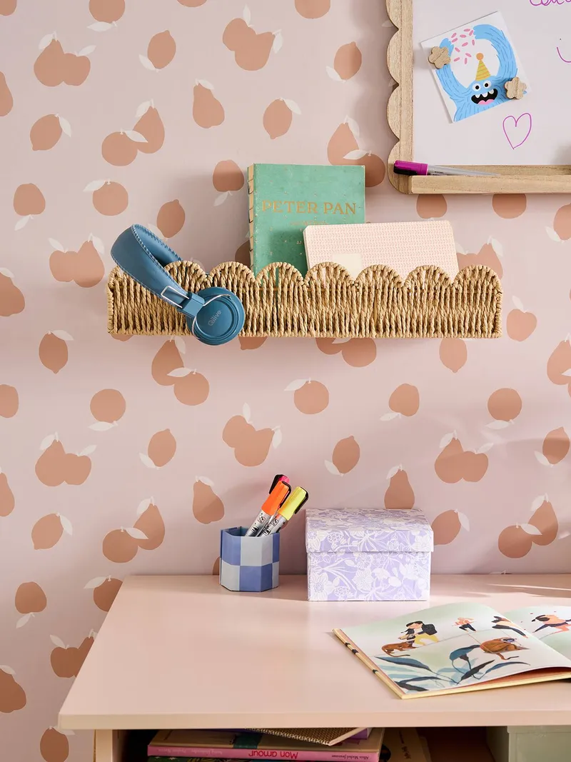 Vertbaudet Wandregal aus Papierkordel FESTON Kinderzimmer, Beige, – Produktbild 2 von 4