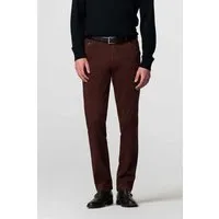 Meyer MEYER Mikrostruktur Baumwoll Chino, Rot (bordeaux), – Produktbild 2 von 5