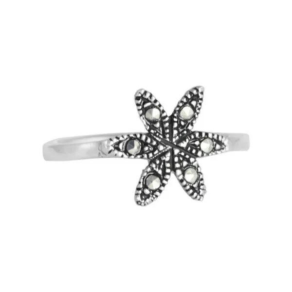 pakilia pakilia Silber Ring Blaustern-Blume – Produktbild 4 von 5