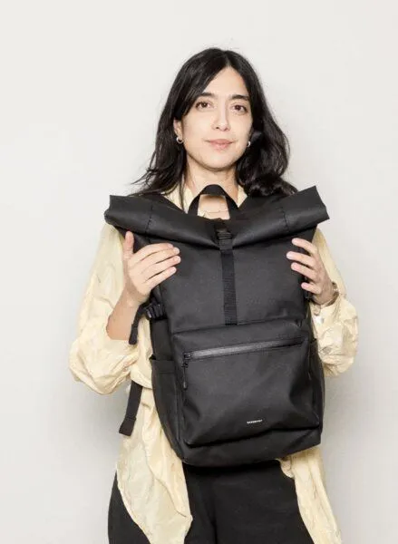 Sandqvist Sandqvist STREAM L Rolltop Rucksack, Black (schwarz), – Produktbild 3 von 4
