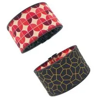 Seegarn Seegarn Wende-Armband 4cm, Retro (rot) / waben (schwarz), – Produktbild 1 von 1