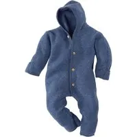 Engel natur Engel Natur Baby Kapuzenoverall Bio-Merinowolle Fleece melange-blau Gr. 62/68 – Produktbild 1 von 1