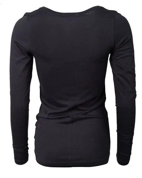Alma & Lovis Alma & Lovis Langarmshirt aus 100% Bio-Baumwoll-Jersey (kbA) | Pure Shirt, Schwarz, – Produktbild 2 von 2