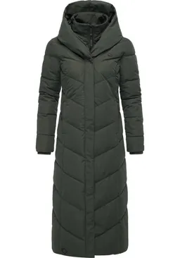 ragwear ragwear Steppmantel Natalka Extralong Gesteppter Damen Mantel mit Kapuze – Produktbild 1 von 1