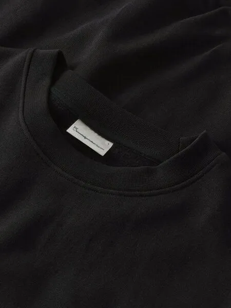 KnowledgeCotton Apparel KnowledgeCotton Apparel Herren Relaxed Crew Neck Sweatshirt, Black, – Produktbild 2 von 2