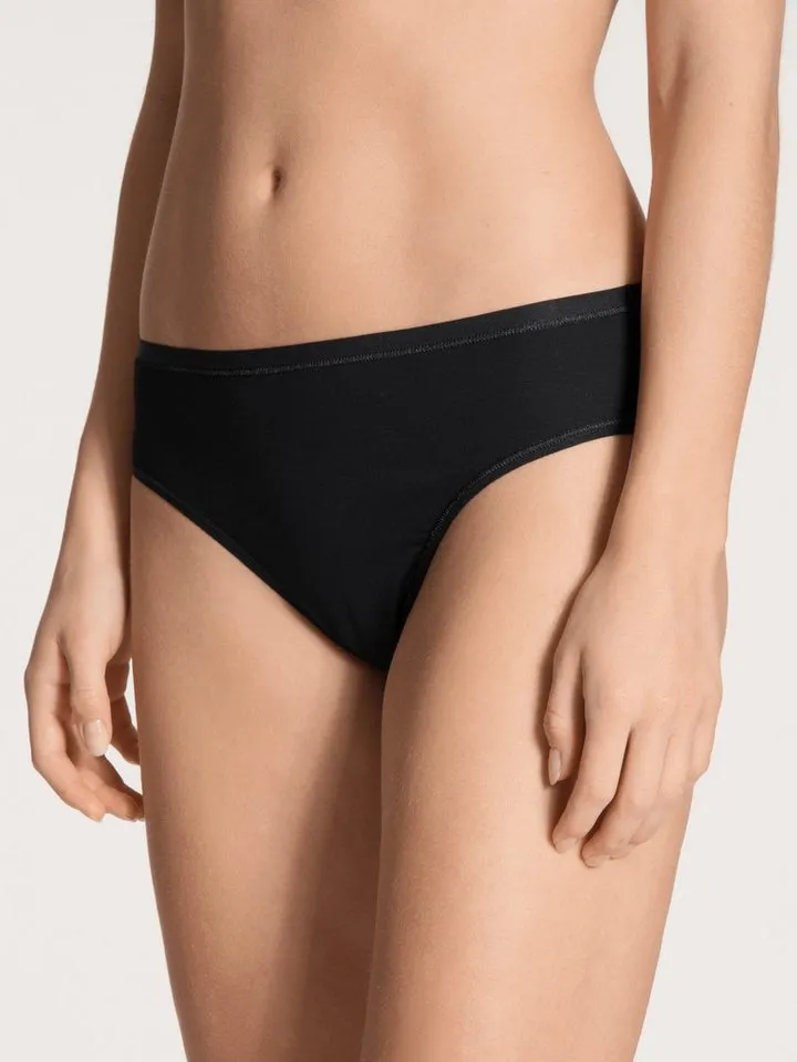 CALIDA CALIDA Slip Benefit Women (2er Pack) elastisch, Single Jersey-Qualität, weich, Basic, Schwarz, – Produktbild 2 von 3