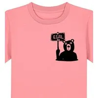 päfjes päfjes Dem Bären ist es EGAL! Dir auch? - Fair Wear Kinder T-Shirt Bio, Rosa, – Produktbild 1 von 1