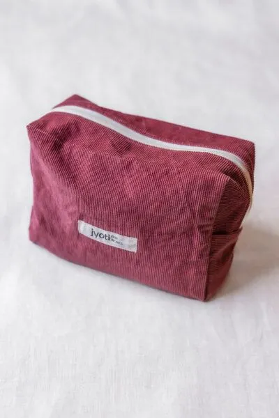 Jyoti - Fair Works Jyoti - Fair Works Baumwoll Kulturtasche Snaan, Altrosa, – Produktbild 1 von 2