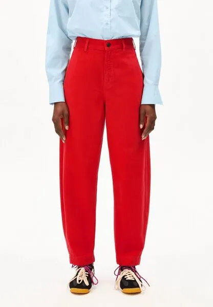 ARMEDANGELS ARMEDANGELS WORKWEAR CANVAS BARREL Damen Stoffhose aus Bio-Baumwolle, Mars red, – Produktbild 1 von 3