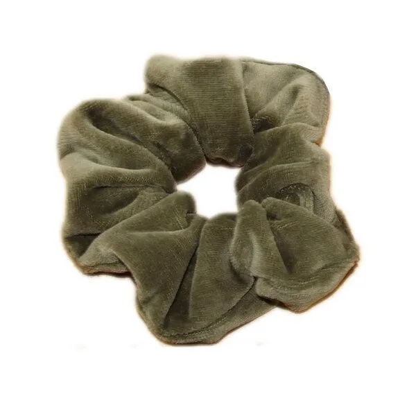 Frija Omina Frija Omina Scrunchies Nickisamt einzeln - Haargummi, Oliv (grün), – Produktbild 1 von 1