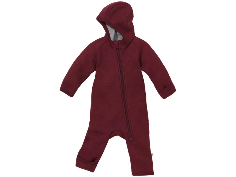 Disana Disana Baby Walk-Overall mit Zipper Bio-Merinowolle cassis Gr.62/68, Rot, – Produktbild 1 von 1