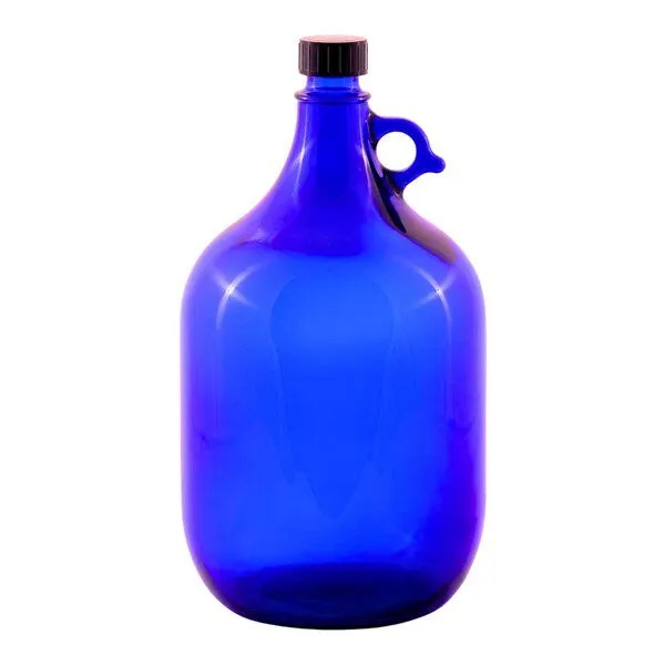 mikken mikken Große blaue Gallone 5 Liter Glasflasche / Wasserflasche mit Deckel – Produktbild 1 von 4