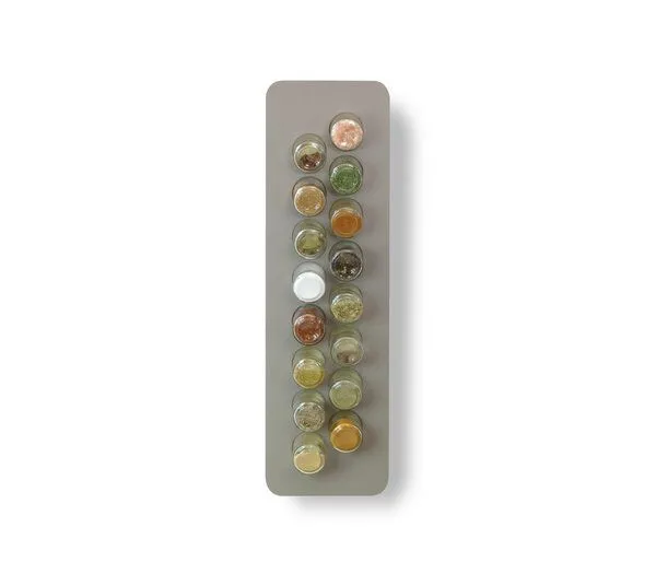 nest-gestaltung nest-gestaltung Gewürzregal habibi · mit 16 Gläsern, Grau, – Produktbild 2 von 3