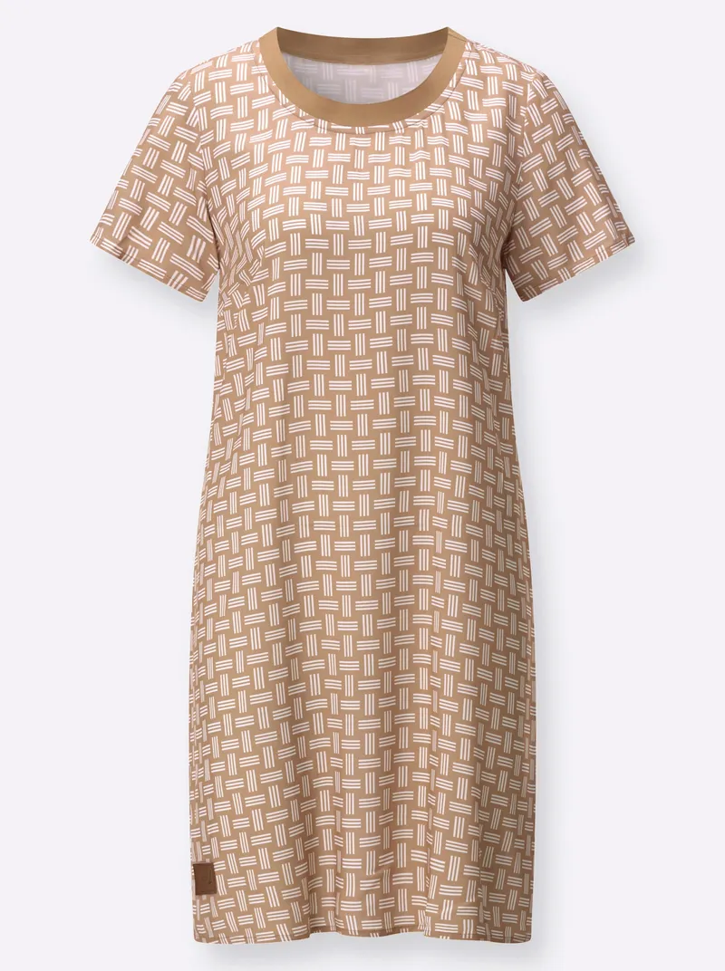 Witt Webkleid, Camel-ecru-bedruckt, – Produktbild 1 von 2