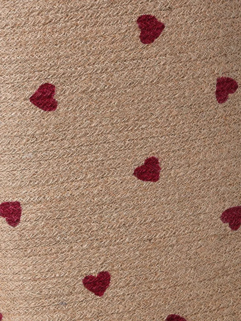 Vertbaudet Geflochtener Aufbewahrungskorb aus Jute HERZ Kinderzimmer, Beige, – Produktbild 3 von 3