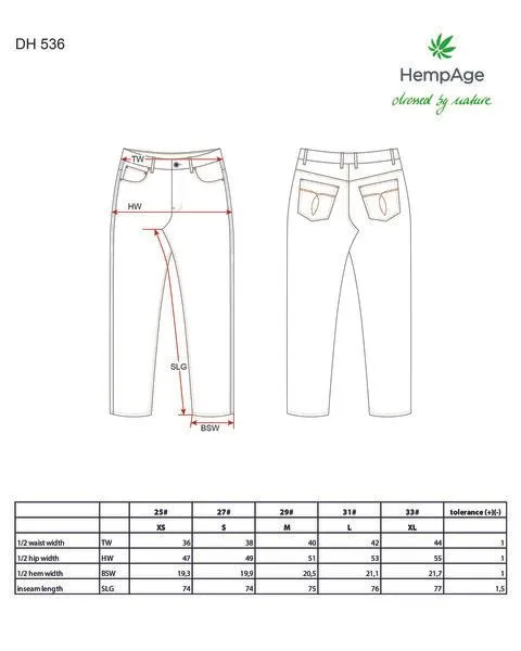 HempAge HempAge Damen Highrise Jeans Hanf/Biobaumwolle, Nature(weiß), – Produktbild 3 von 4
