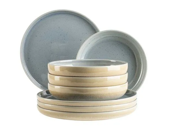 Mäser Mäser Tafelservice 8-tlg. "Candy" Steinzeug, Blau, – Produktbild 2 von 5