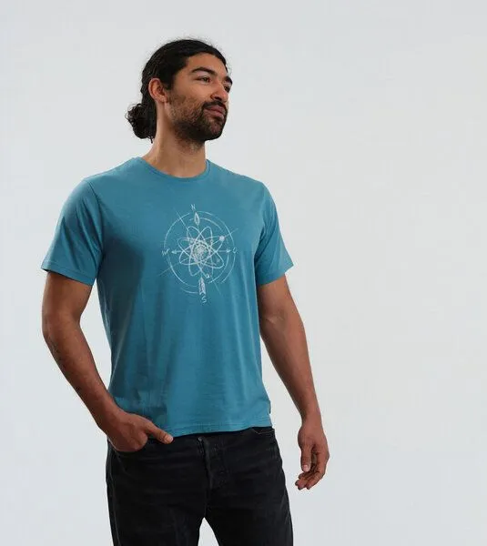 Gary Mash GARY MASH T-Shirt Navigator aus Biobaumwolle, Türkisblau (blau), – Produktbild 1 von 4
