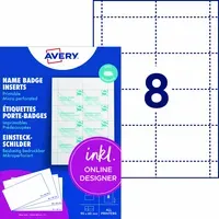 Avery Zweckform Avery Zweckform 160 Einsteckschilder mit Mikroperforation, 90 x 60 mm – Produktbild 4 von 4