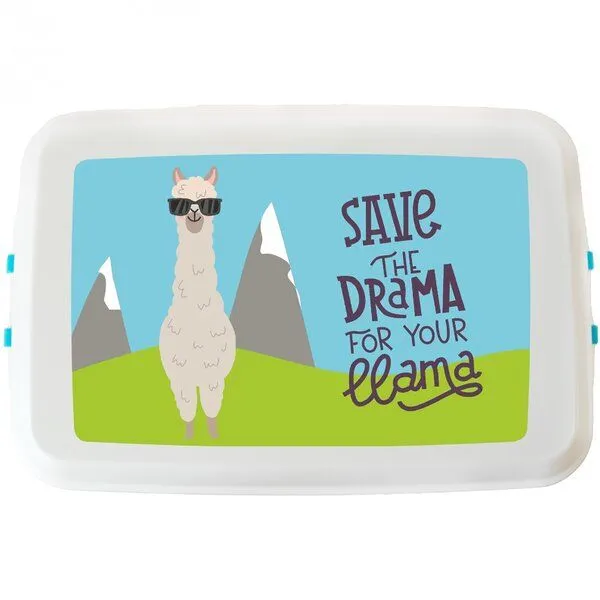 Dora's Dora's Dora’s Kinder-Set "Lama" – Edelstahl-Trinkflasche (0,5l) & Lunchbox – Produktbild 3 von 3