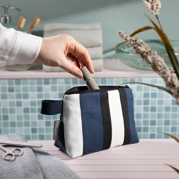 nahtur-design nahtur-design Kosmetiktasche aus 100% Leinen | Kleine Leinentasche, No_3 (rosa), – Produktbild 3 von 4