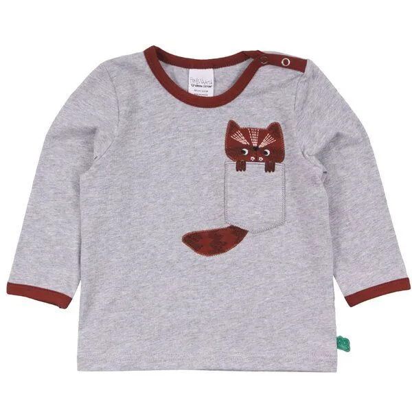 Fred's World by Green Cotton Fred's World by Green Cotton T-Shirt Racoon, Grau-melange, – Produktbild 1 von 1