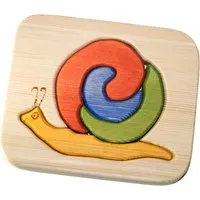 HANS NATUR Holzpuzzle "Schnecke" aus massivem Kiefernholz, 5-teilig Maße 18 x 15 cm – Produktbild 1 von 1