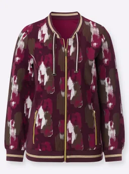 feel good Jacke burgund-ecru-bedruckt – Produktbild 1 von 1