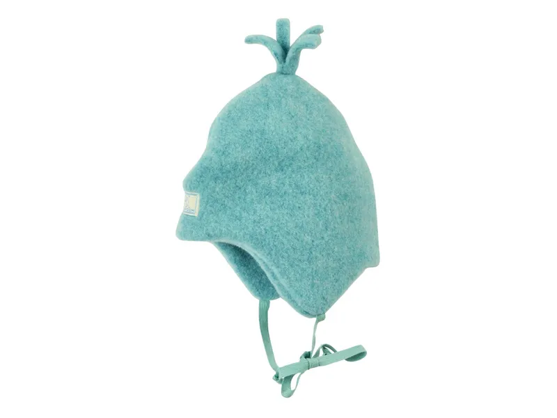 Pickapooh Pickapooh Baby und Kinder Mütze Bio-Schurwolle Fleece sea green Gr.44, Türkis, – Produktbild 1 von 1
