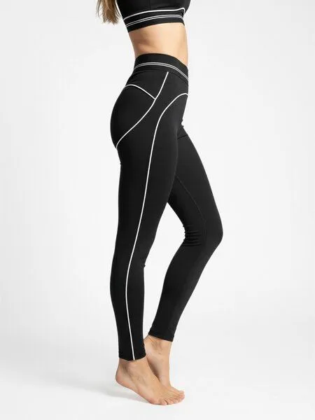 Yoga Hero Yoga Leggings Damen – Contrast Heartline Schwarz – Nachhaltige Sportleggings – Yoga Hero, Schwarz, – Produktbild 3 von 4