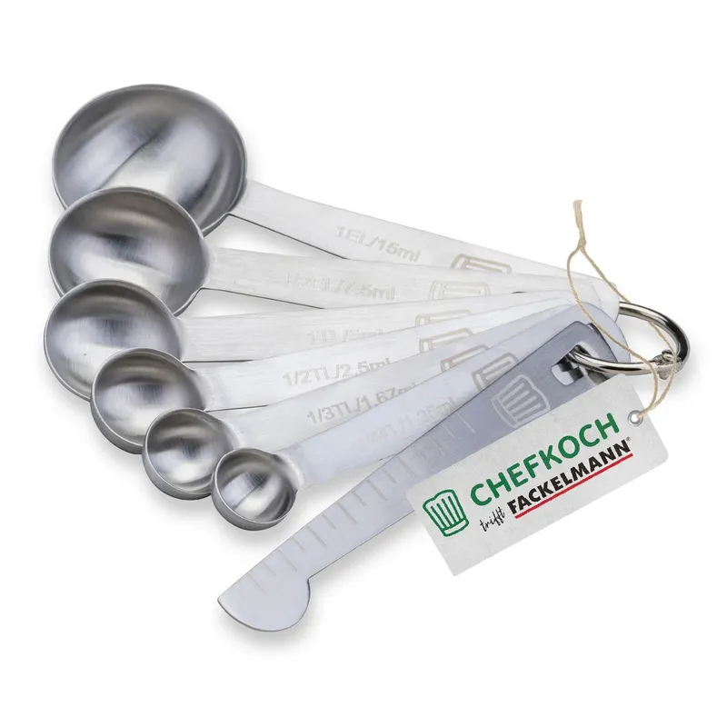 Chefkoch trifft Fackelmann Chefkoch trifft Fackelmann Messlöffelset, Edelstahl, 7-teilig – Produktbild 1 von 3