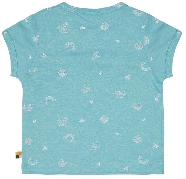 loud + proud loud + proud Babys & Kinder Tunika Slub Jersey mit Druck, GOTS-zertifiziert, Cyan(petrol), – Produktbild 1 von 2