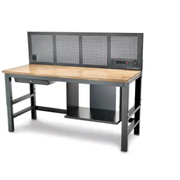 Stahlwille Stahlwille Werkbank WB 630 1 Schubl. anthrazit, RAL 7016; schwarz, RAL 9005 L.725mm x B.2000mm x H.1281-1586mm – Produktbild 1 von 1