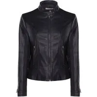 Will's Vegan Store Will's Vegan Store Damen vegan Racer Jacke Veganes Leder Schwarz, Schwarz, – Produktbild 3 von 3