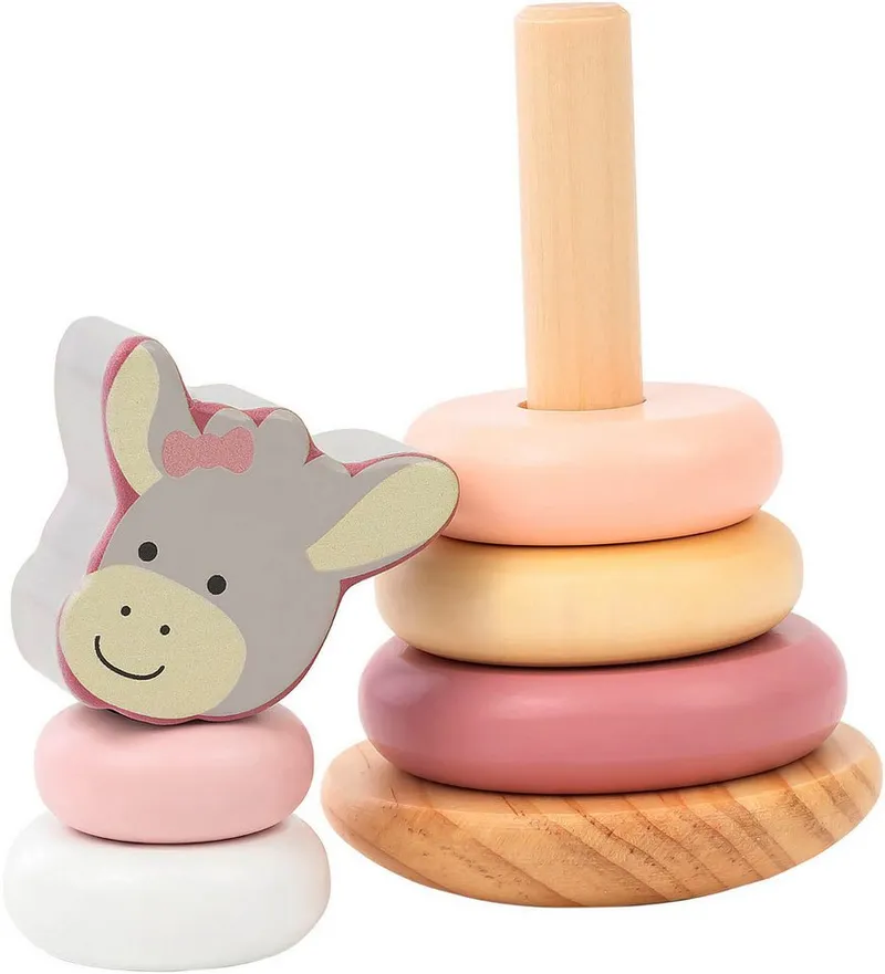 Sterntaler Sterntaler Stapelspielzeug Emmi Girl Stapelturm Holz, Rosa, – Produktbild 3 von 4