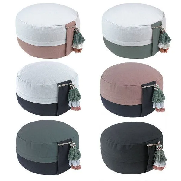 Lotus Natural Meditationskissen Bio YIN & YANG Lotus Natural® - Buchweizenschalen, Anthrazit, – Produktbild 4 von 4