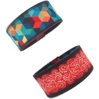 Seegarn Seegarn Wende-Armband 3cm, Ornament (rot) / würfel (bunt), – Produktbild 1 von 1