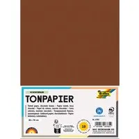 folia folia Tonpapier, 130 g/m², 50 x 70 cm, 10 Bogen, schokobraun – Produktbild 1 von 1