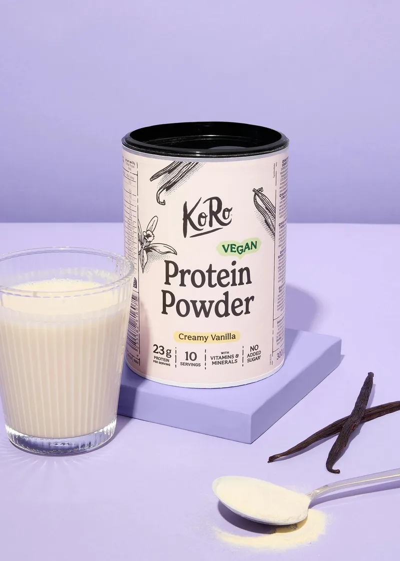 KoRo Vegan Protein Powder Creamy Vanilla 300 g – Produktbild 1 von 5