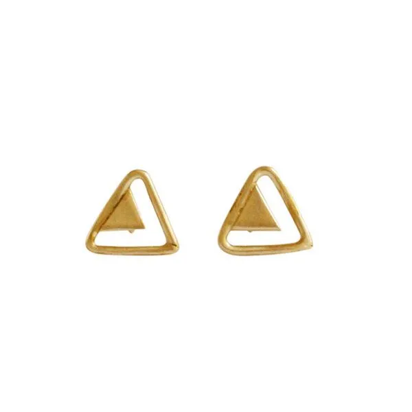 ting goods ting goods Ohrringe Triangle, Messing, – Produktbild 1 von 2