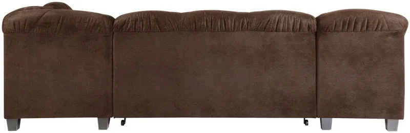 Home affaire Wohnlandschaft Camelita, viel Platz, bequem und zeitlos, Breite 289cm, U-Form, wahlweise mit Bettfunktion, Braun, – Produktbild 4 von 5