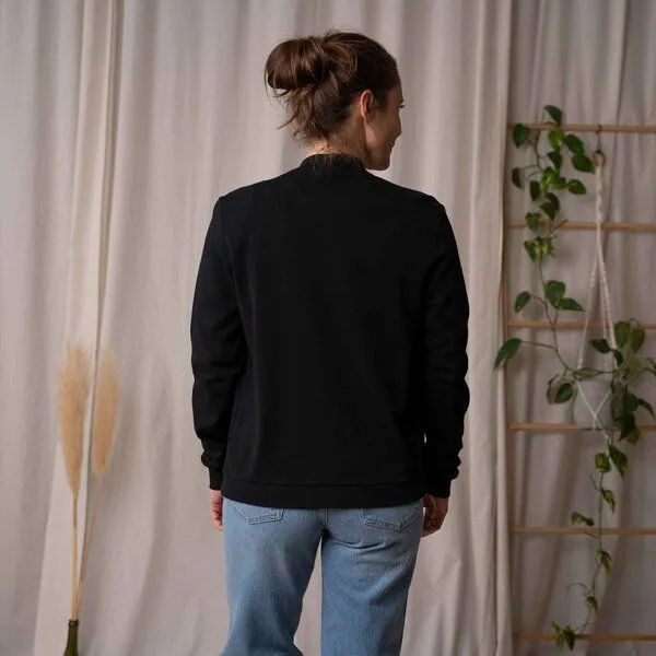 Vresh Clothing Vresh Clothing Velia - Zip Weste aus Biobaumwolle, Schwarz, – Produktbild 2 von 4