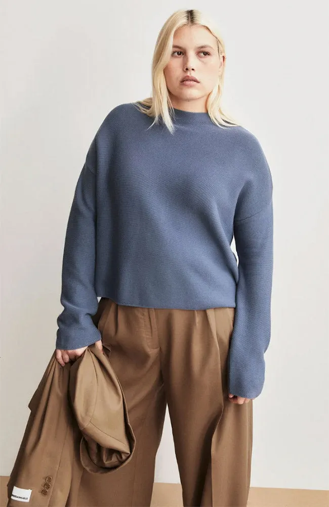ARMEDANGELS ARMEDANGELS Damen vegan Pullover Merinaa Dusty Moon Blue, Blau, – Produktbild 1 von 2
